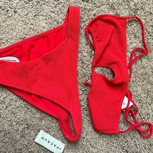 NWT Pacsun red bathing suit set
